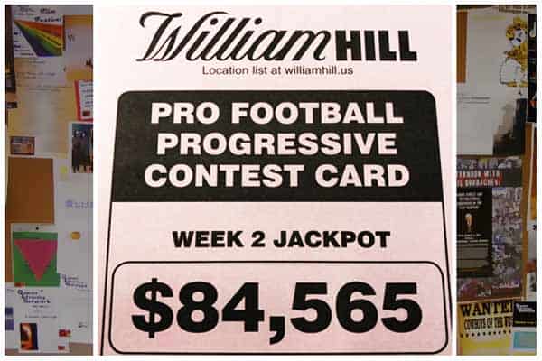William Hill Week 2 Progressive Football Parlay Card