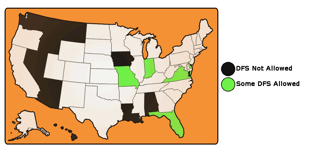 Map of states allowing DFS