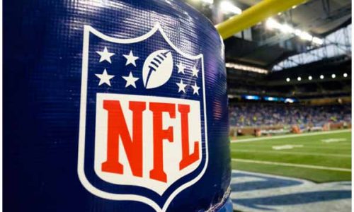 NFL logo on the flag pole