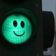 Green light smiley face