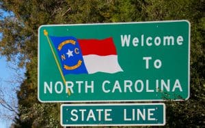 North Carolina welcome sign