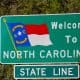 North Carolina welcome sign