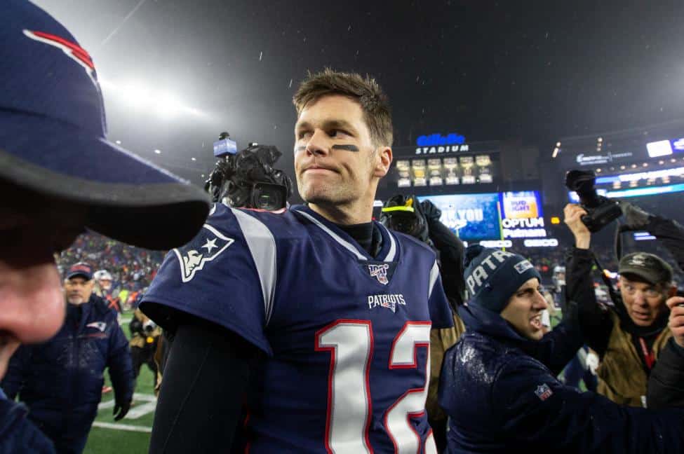 Tom Brady in Patriots uniform