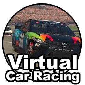 Virtual car racing icon