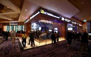 a BetMGM betting lounge
