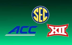 ACC SEC and BIG 12 logos