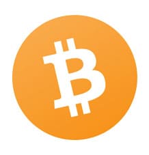 Round Icon With Bitcoin Logo