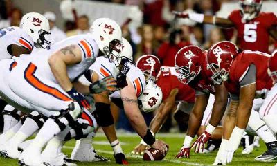 Auburn offense line about to face off against Alabama defensive line