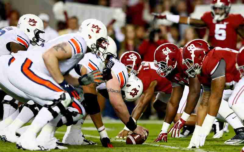 Auburn offense line about to face off against Alabama defensive line