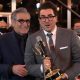 Eugene And Dan Levy speaking at the Emmy Awards
