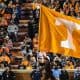 Tennessee Volunteers flag being ran around the field after a score