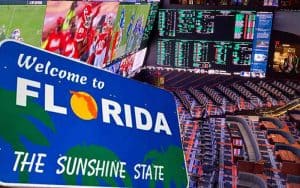 Florida welcome sign in a large sportsbook