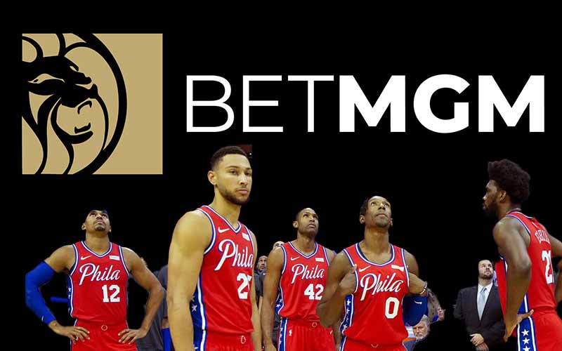 Philadelphia 76es and BetMGM logo