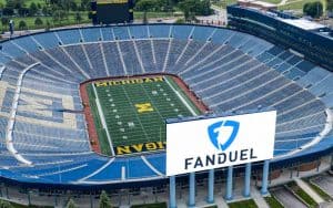 Michigan Stadium with FanDuel sign