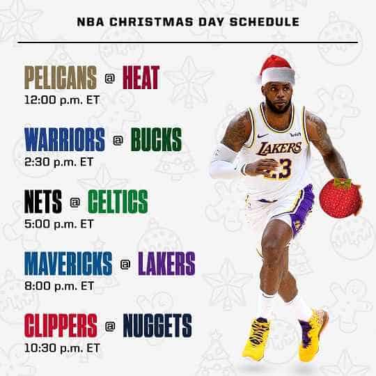 Legal Betting On NBA Christmas Games Odds For NBA Games Christmas Day