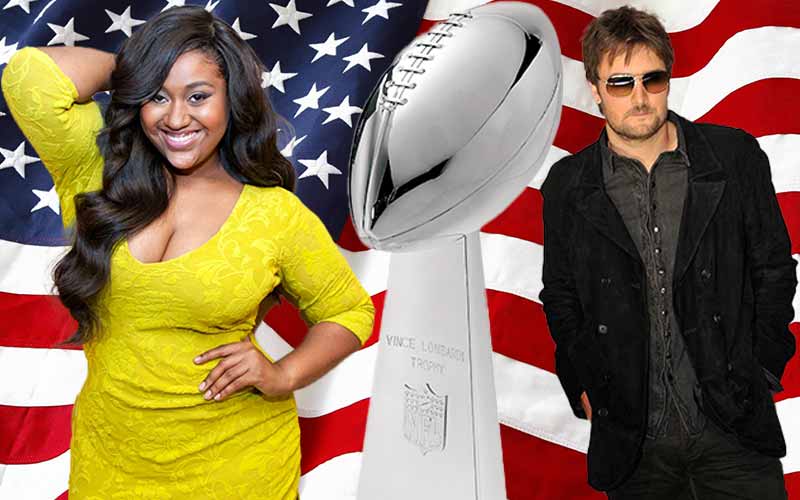 Jazmine Sullivan and Eric Church Super Bowl Singers