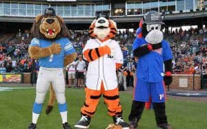 mascots for Detroit Lions Detroit Tigers and Detroit Pistons
