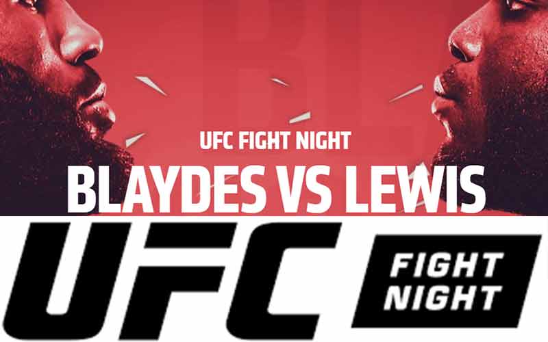 Promo previewing UFC betting odds for Fight Night between Blaydes and Lewis