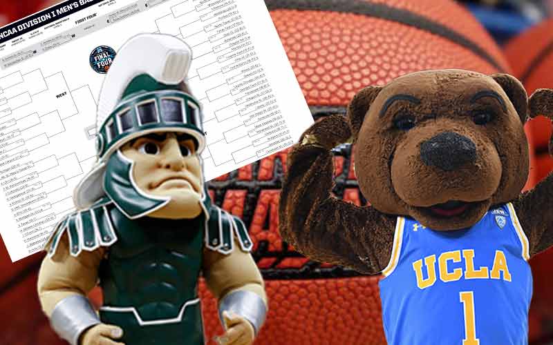 Betting Odds For March Madness matchup between UCLA Bruins and Michigan State Spartans