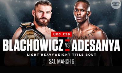 Jan Blachowicz vs. Israel Adesanya Promo For UFC 259 MMA Odds