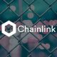 chainlink logo on chainlink fence