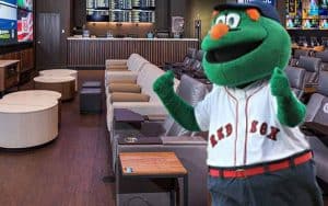 Boston Red Sox mascot in legal MA sportsbook