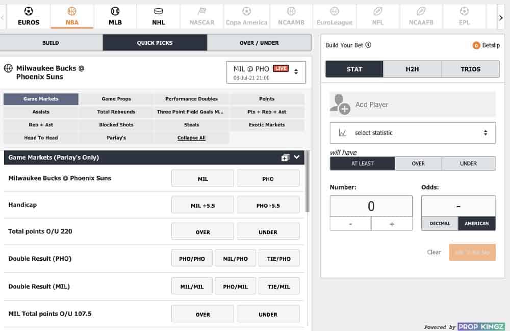 MyBookie Prop Builder