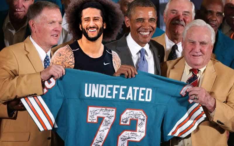Odds of an undefeated team in the NFL vs Kaepernick signing