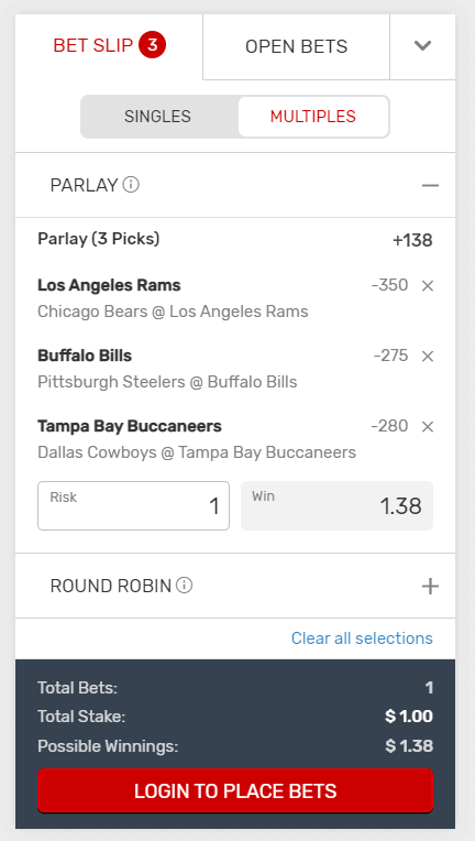 NFL parlay