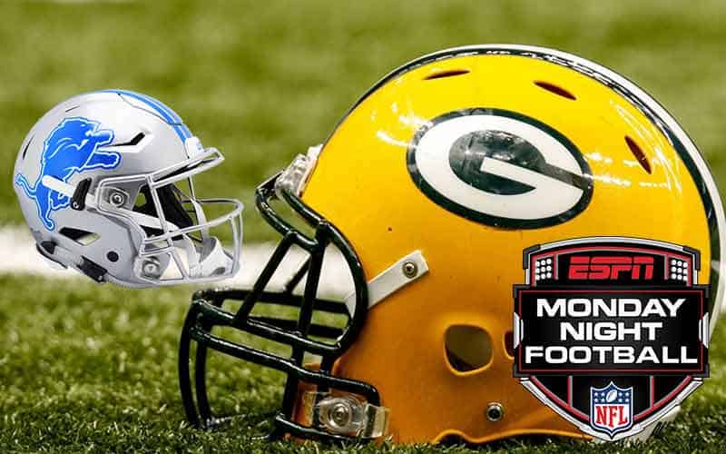 NFL odds for Monday Night Football Lions Packers