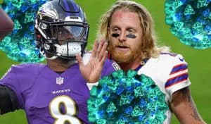 COvid-19 NFL odds Lamar Jackson Cole Beasley