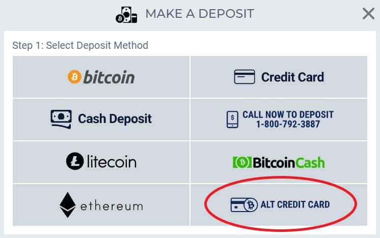 betus alt credit card deposit option