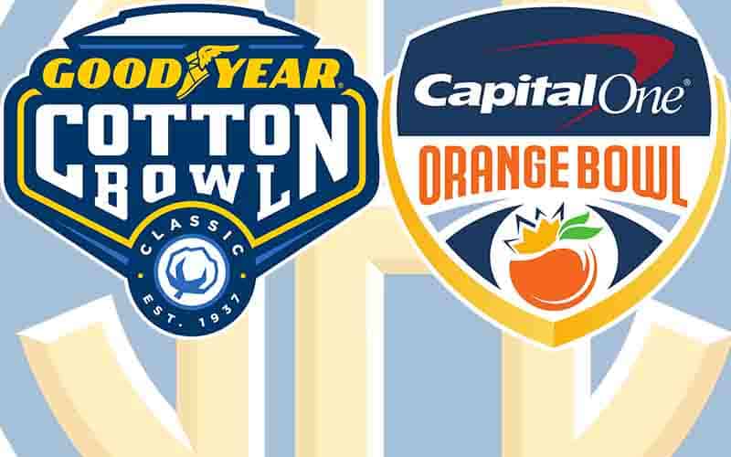 betting on the CFP semifinals Orange Bowl odds on the Cotton Bowl