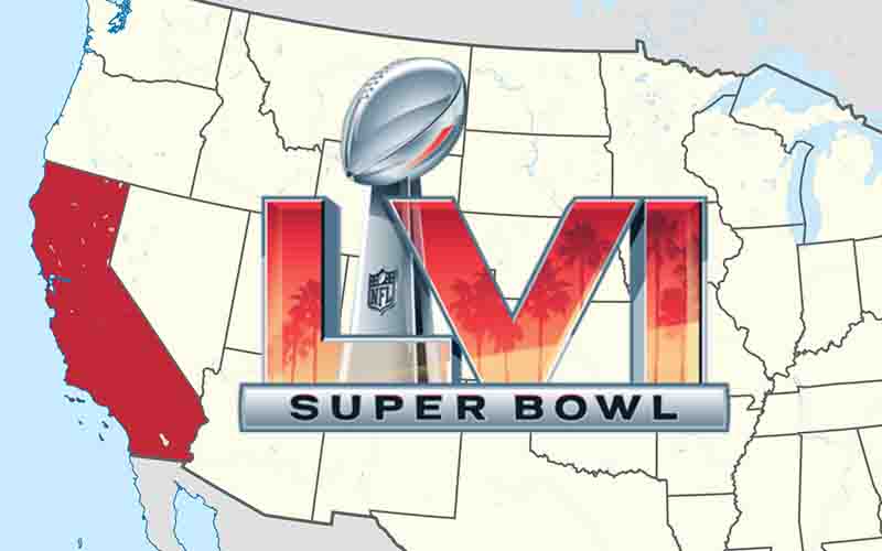 legally betting on Super Bowl 56 odds in California LA Los Angeles SoFi
