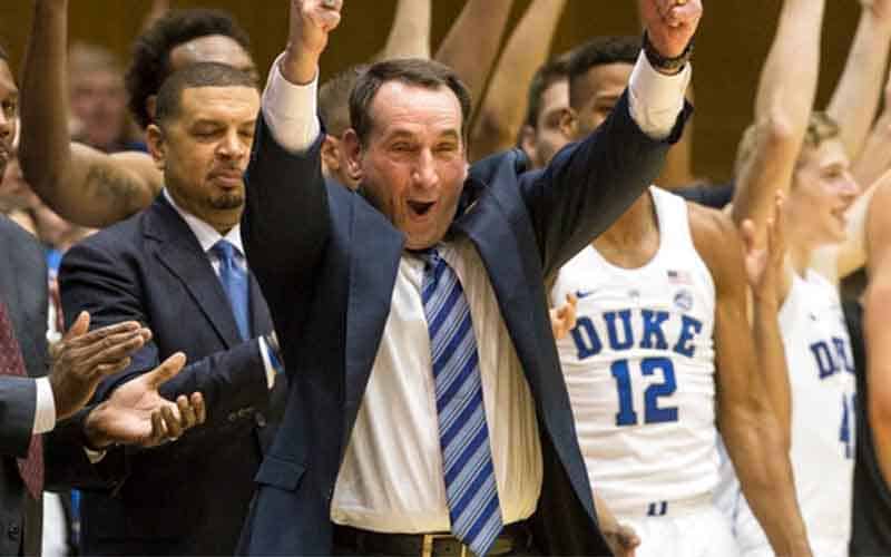 odds for betting on Duke and Coack K's final March Madness in 2022