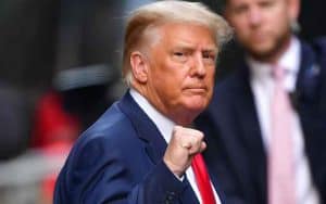 political betting odds for Donald Trump in 2024 make him pump his fist