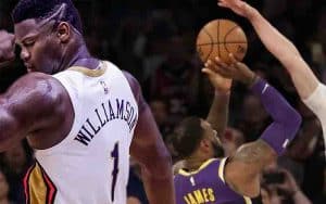 betting on the NBA play in tournament and LeBron James Zion Williamson