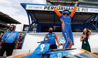 image of Scott Dixon winning the pole position for the 2022 Indy 500