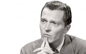 man pondering