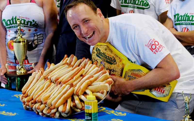 Image for betting on Joey Chestnut and his 2022 Nathan's Hot Dog Eating Contest odds