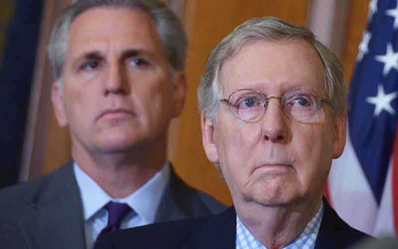 Kevin McCarthy and Mitch McConnell - GOP betting favorites for 2022