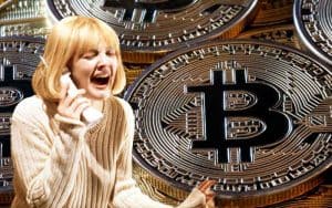 Drew Barrymore screaming on the phone over Bitcoin fears