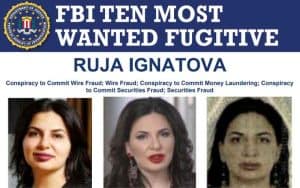 FBI Most Wanted poster for Ruja Ignatova