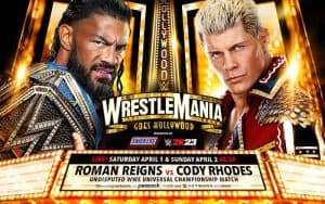 WrestleMania 39 promo featuring Cody Rhodes and Roman Reigns