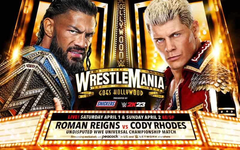 Promo WrestleMania 39 menampilkan Cody Rhodes dan Roman Reigns