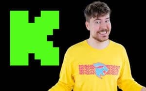 MrBeast and a Kick logo