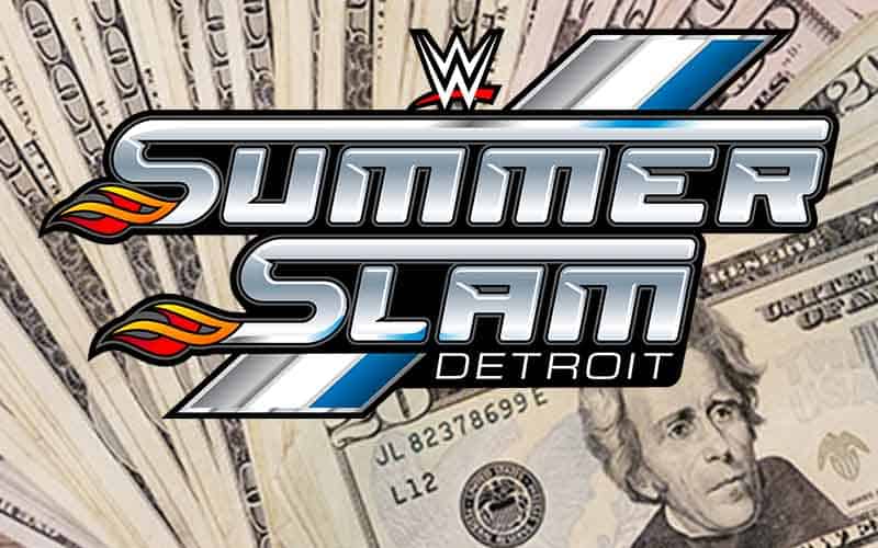 WWE SummerSlam logo on top of a stack of $20s