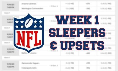 NFL betting lines covered by the text Week 1 Sleepers & Upsets