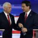 Mike Pence and Ron DeSantis on the debate stage