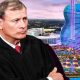 Supreme Court Justice John Roberts looking at the Seminole Hard Rock Casino in Hollywood
